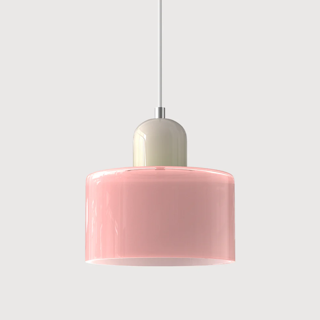 Retro Pendellampe med Glas Skærm og Justerbar Ledning for en Varm Atmosfære
