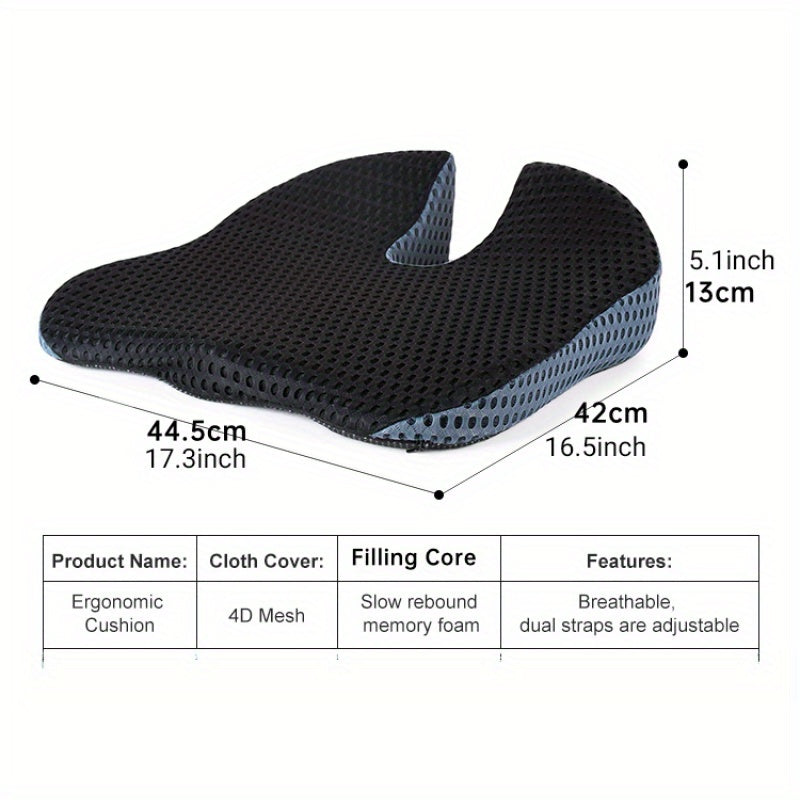 Ergonomisk Triangulær Bil Sæde Pude – Memory Foam Støtte