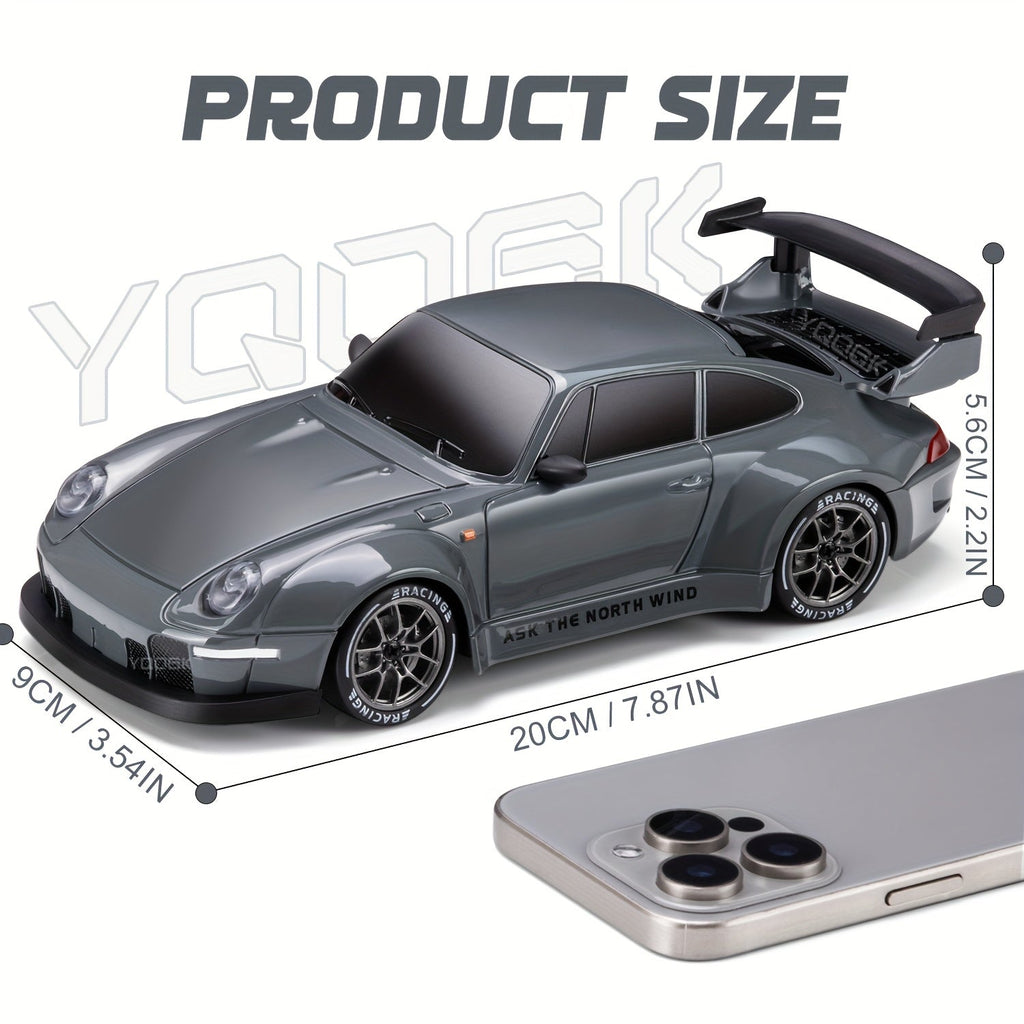 Ultimate 1:24 RC Driftbil med LED-hjul – Genopladeligt 4WD racing legetøj