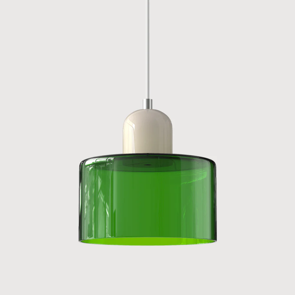 Retro Pendellampe med Glas Skærm og Justerbar Ledning for en Varm Atmosfære
