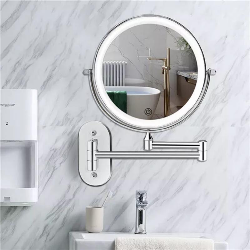 Lunicca Forstørrelsesspejl Med Genopladeligt LED i Krom Finish