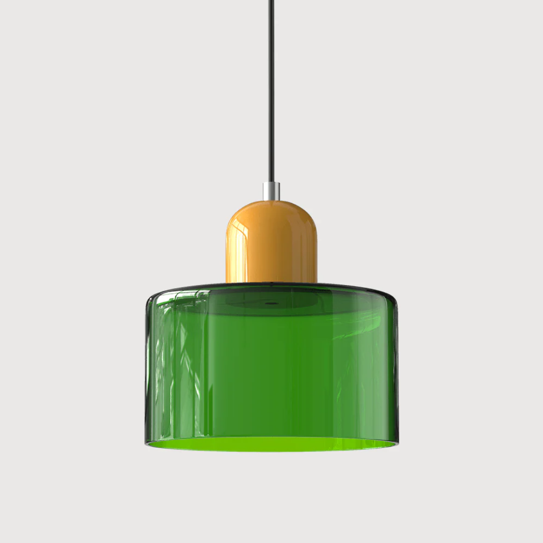 Retro Pendellampe med Glas Skærm og Justerbar Ledning for en Varm Atmosfære