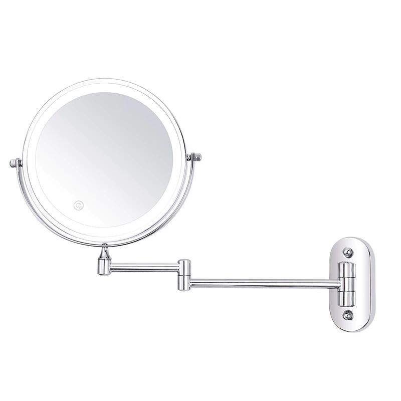 Forstørret Genopladeligt LED Makeup Spejl | Justerbar Lysstyrke, op til 10x Forstørrelse & Bærbar for Perfekt Makeup Applikation