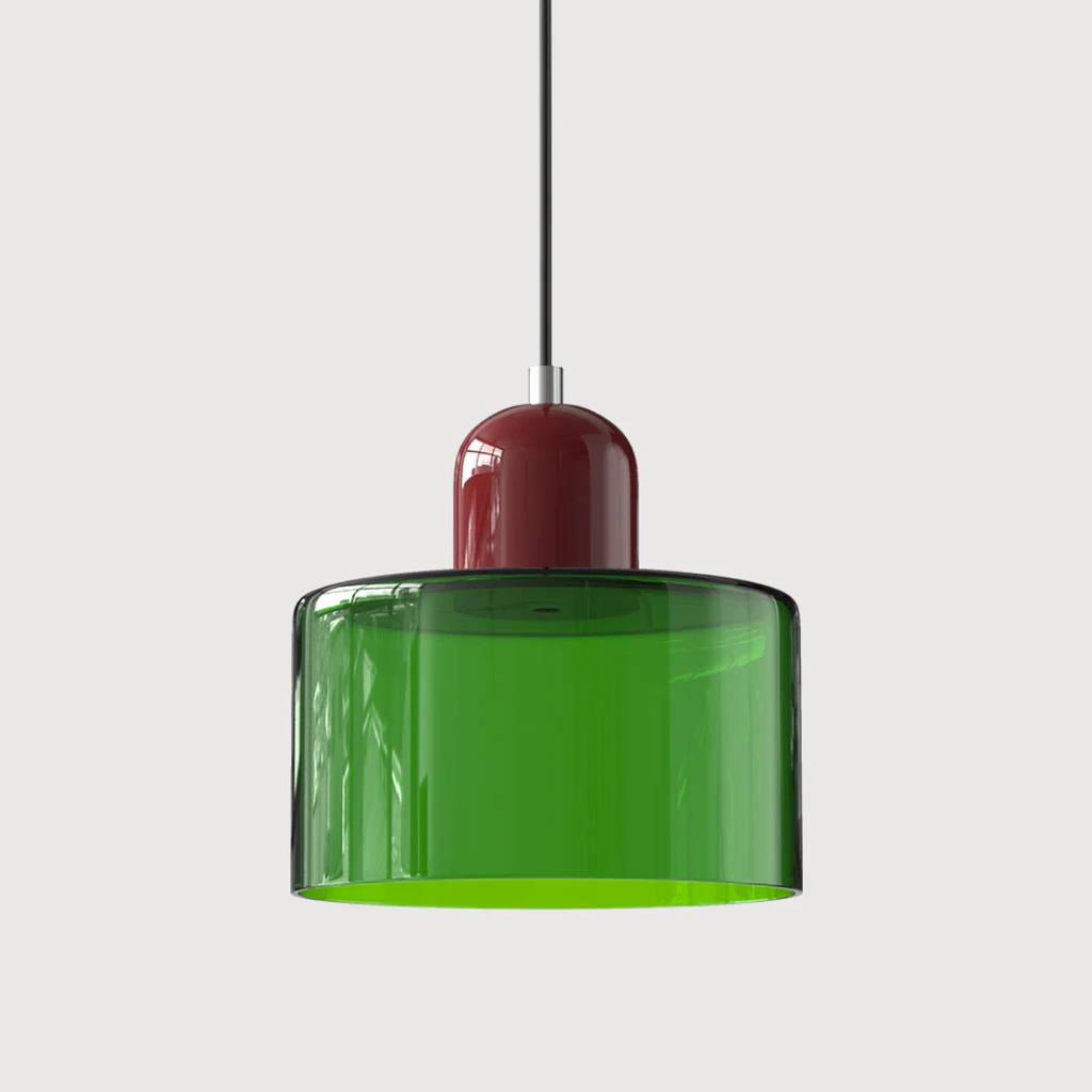 Retro Pendellampe med Glas Skærm og Justerbar Ledning for en Varm Atmosfære