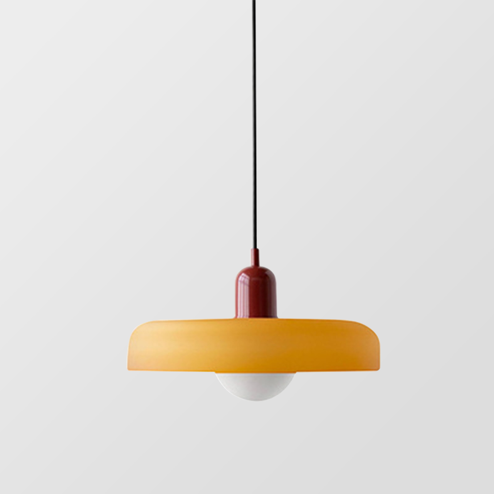 Liora Bauhaus Farvet Glas Pendelampe med Justerbar Højde | Petprovac