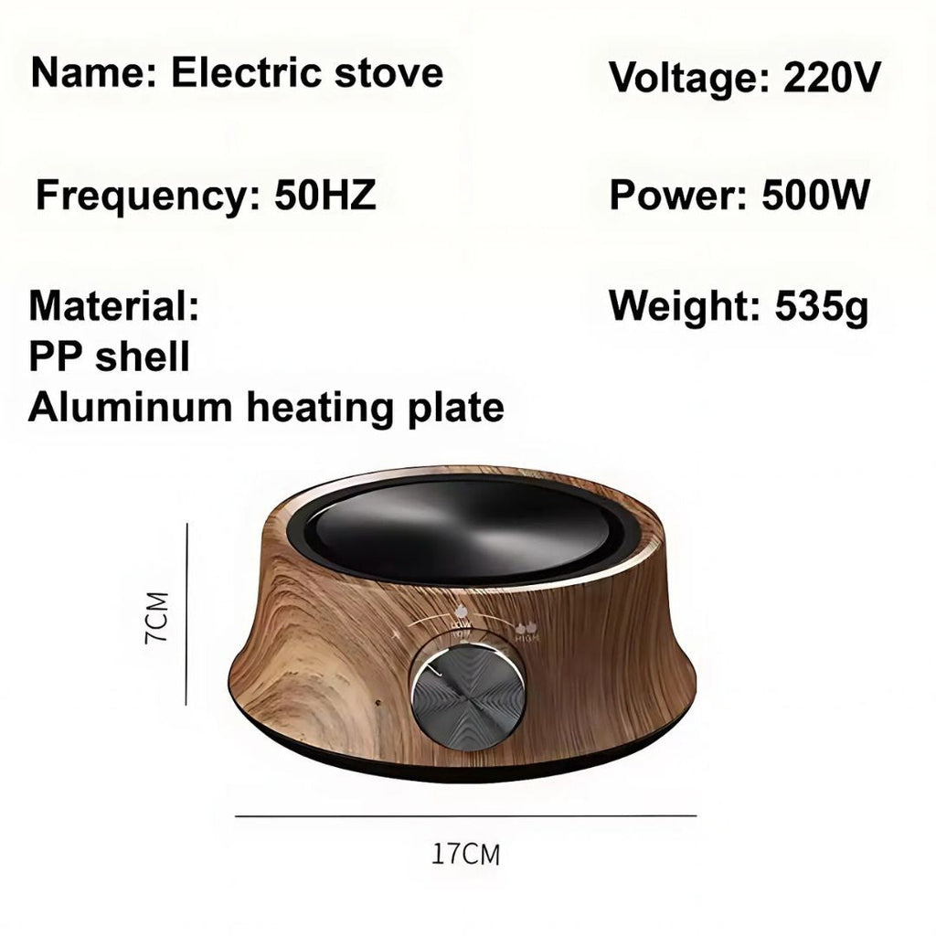 Mini elektrisk kogeplade med temperaturkontrol til kompakt brug