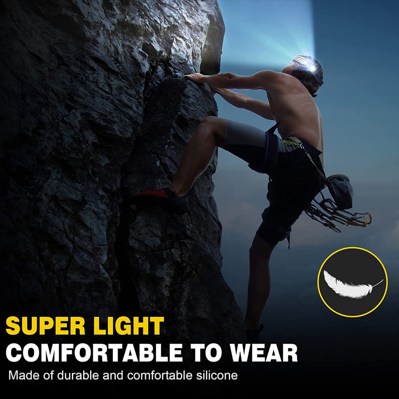 LED USB Genopladelig Kraftig Hovedlygte
