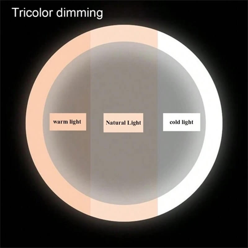 Sminkespejl med Dimmable LED Lys og 360 Grad Rotation, Touch Kontrol