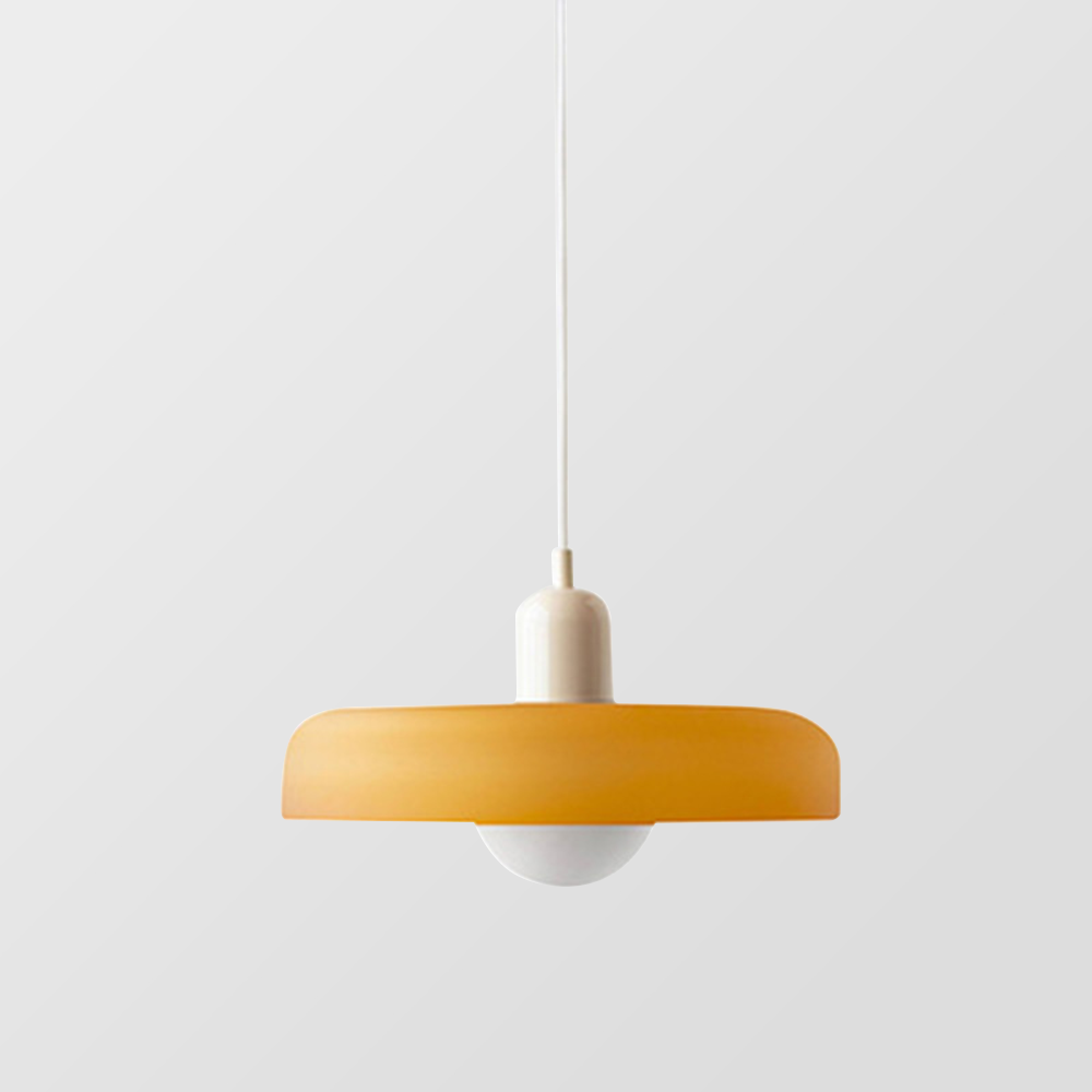 Bauhaus Pendellampe i Farget Glas med Justerbart Ophæng