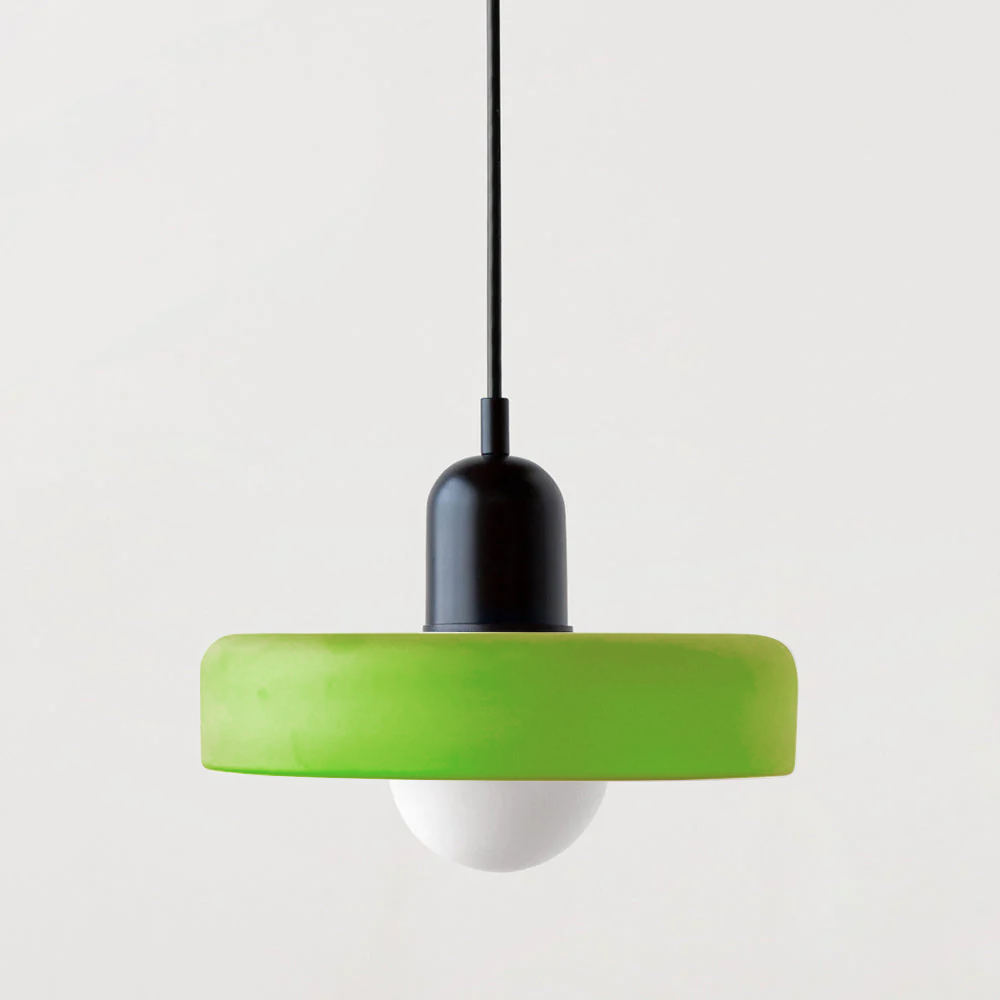 Liora Bauhaus Farvet Glas Pendelampe med Justerbar Højde | Petprovac