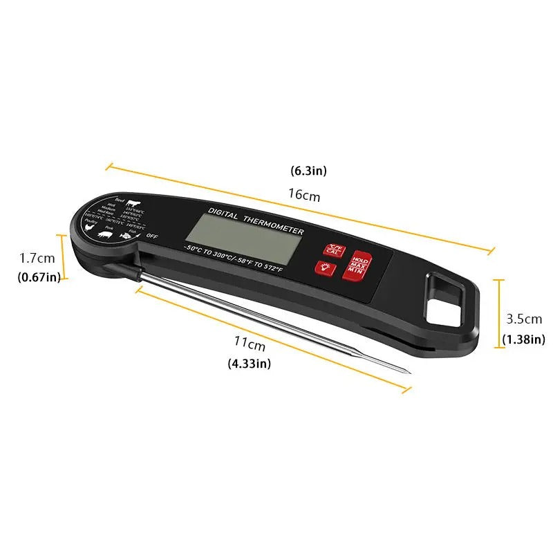 Digital madtermometer med baggrundsbelyst LCD