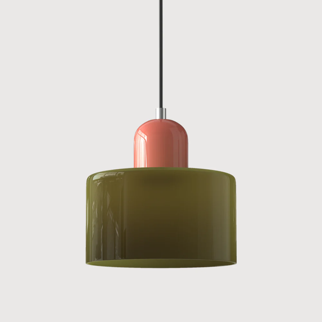 Retro Pendellampe med Glas Skærm og Justerbar Ledning for en Varm Atmosfære