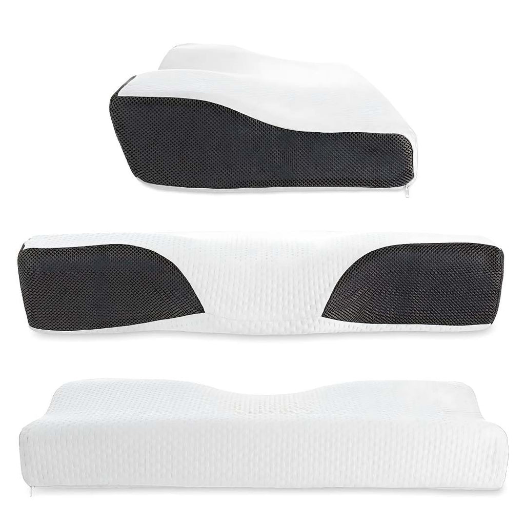 NexaRest Kontureret Memory Foam Nakke pude til Komfortabel Søvn Støtte