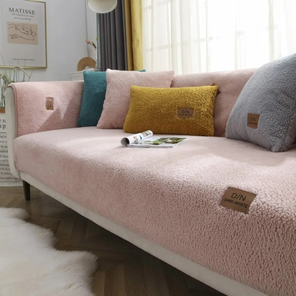Hyggeligt Sherpa Sofa Seng Dække Med Vandtæt Lag Og Vaskbar Beskyttelse