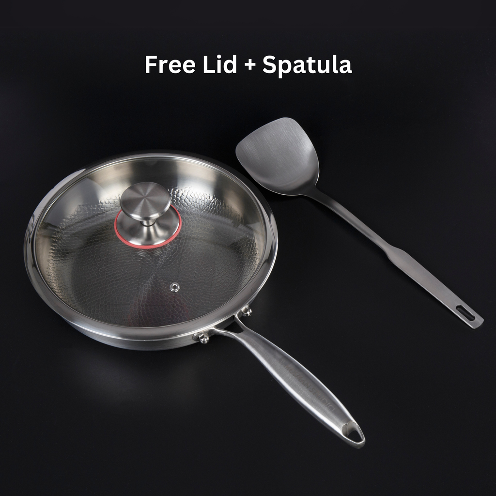 NovaTi Ren Titanium Inderside Nonstick Stegepande Uden Belægninger Til Sikker Madlavning | Petprovac