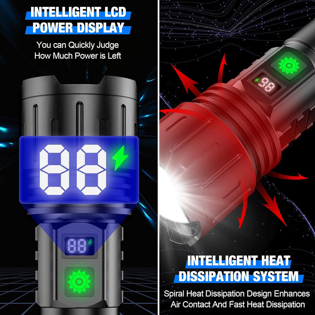 LumenForge 100000 Lumen Taktisk Lommelygte Med 5000mAh Batteri