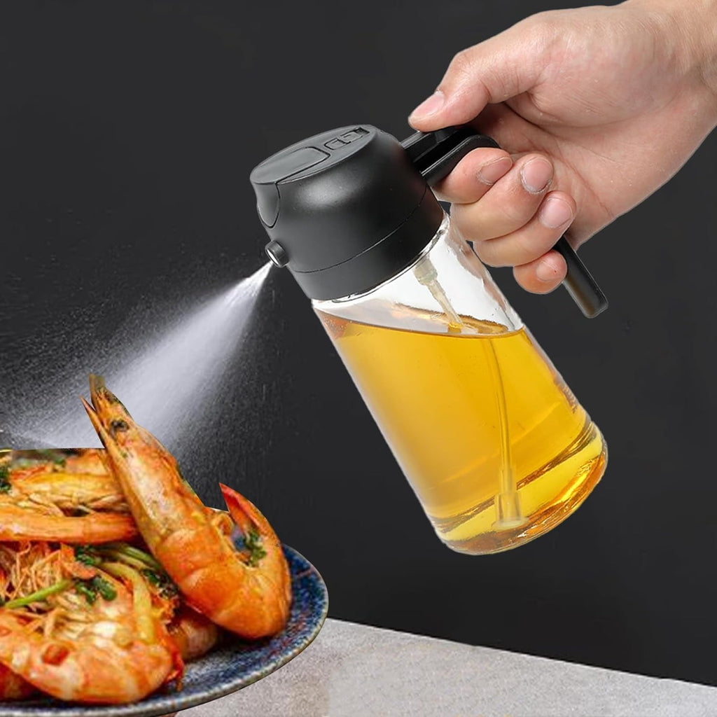 2-i-1 Olie dispenserflaske | Oliepumper og dispenser | Sund madlavning