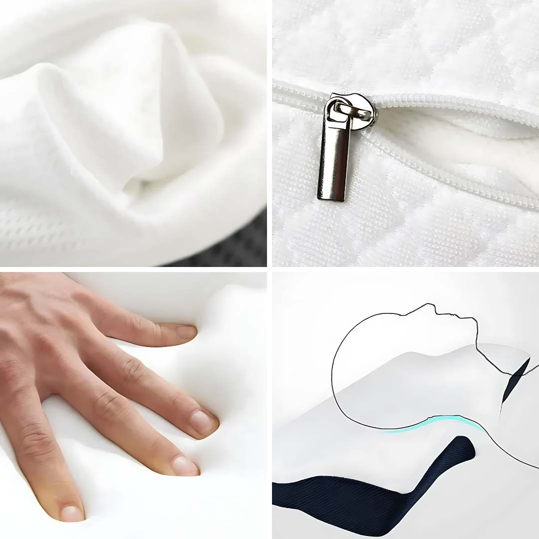 NexaRest Kontureret Memory Foam Nakke pude til Komfortabel Søvn Støtte