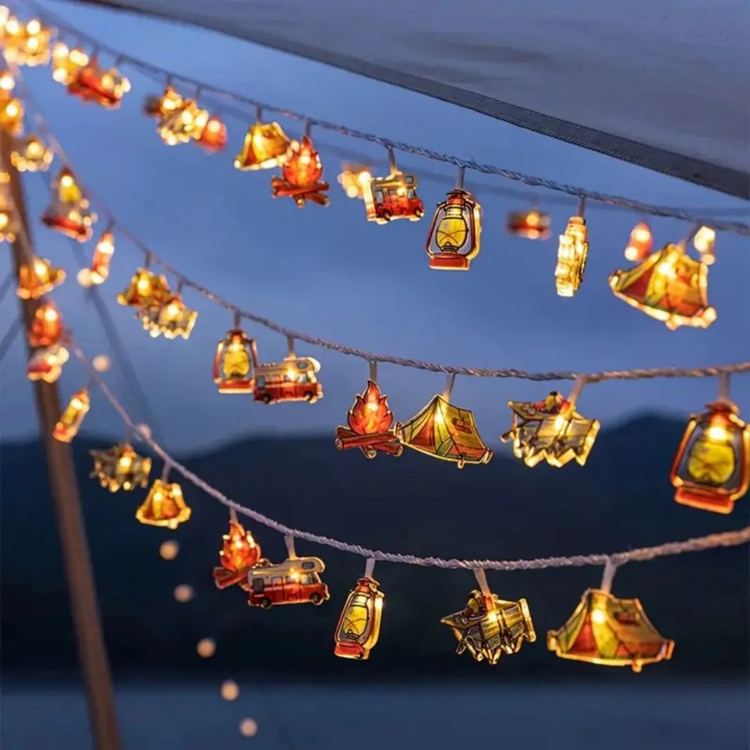 Camping Ambient Belysning med LED Telt og Campingvogn Designs
