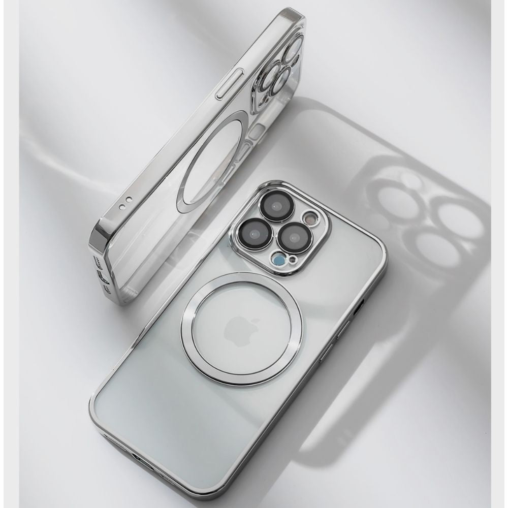 Gennemsigtigt iPhone-cover til trådløs opladning