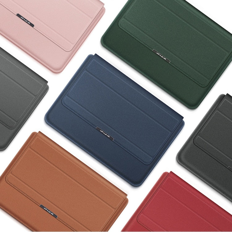 Laptop Sleeve med Indbygget Stativ – Beskyttende Etui til 11–16 tommer Laptops