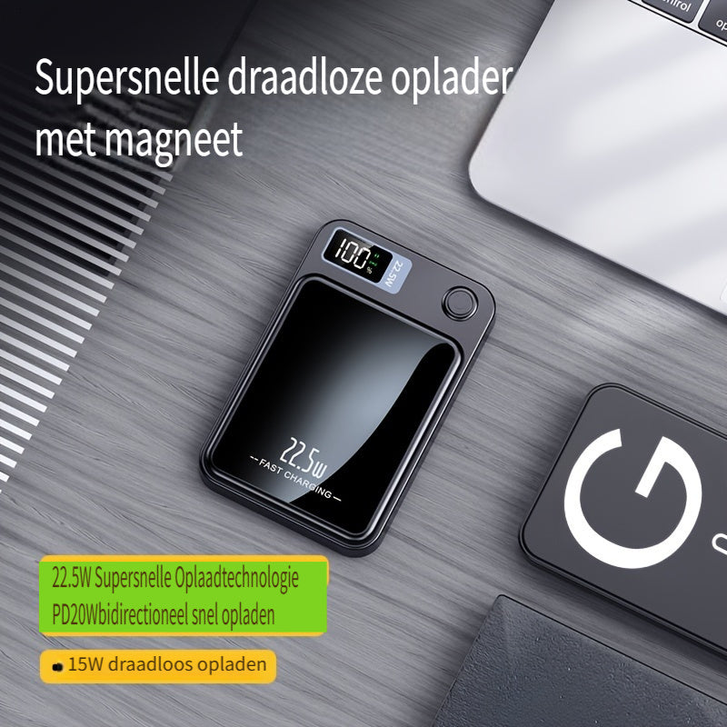 Magnetisk Power Bank – Ultra Slim med Super Hurtig Trådløs Opladning