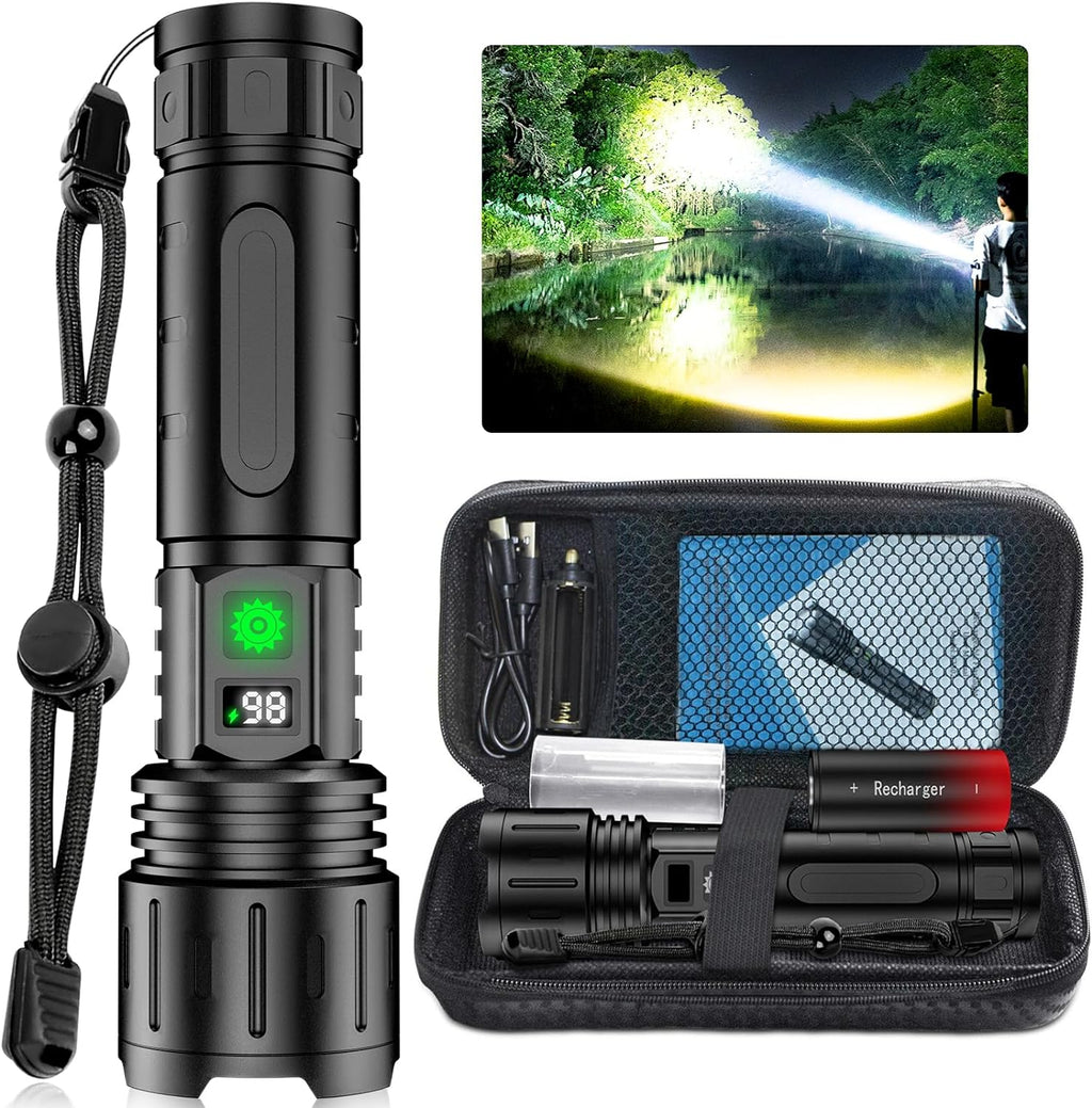 LumenForge 100000 Lumen Taktisk Lommelygte Med 5000mAh Batteri