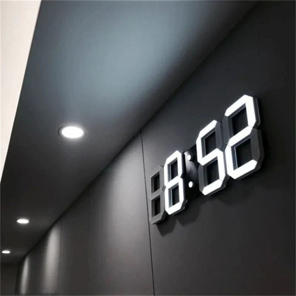 Futuristisk LED Vægur – Minimalistisk Design med Smart Tidsvisning
