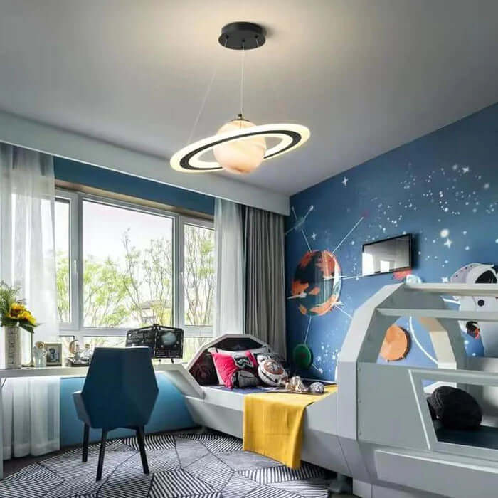 Børns LED Pendelampe i Planet Stil – Magisk Atmosfære