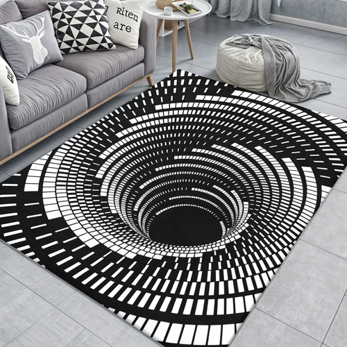 3D Optisk Illusions Dørmåtte med Geometrisk Skakbrætmønster til Entré