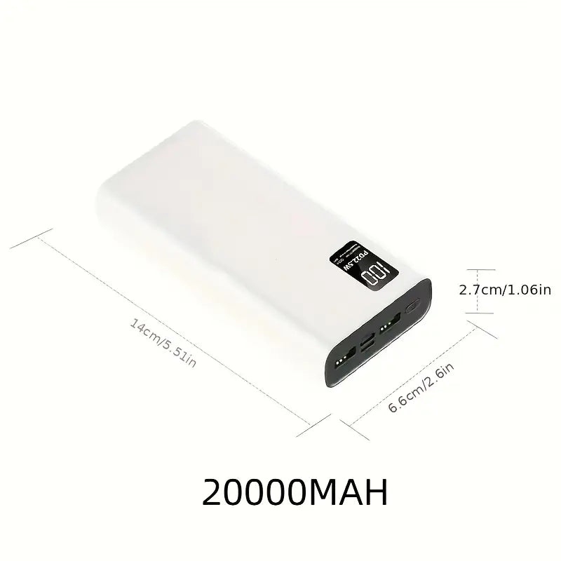 Kraftfuld Power Bank med Hurtig Opladning og Digital Batteri Display