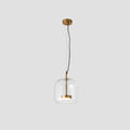 Solara Pendel Lys Amber Glas Med LED Og Guld Metal