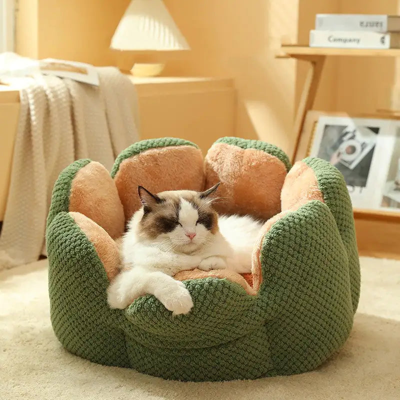 Blomst Kattebed - Blødt og Behageligt til Din Kat