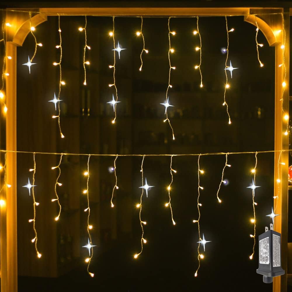 LumaWeave Hvide LED Gardinlys 4m x 0.6m Udendørs Dekor | Petprovac