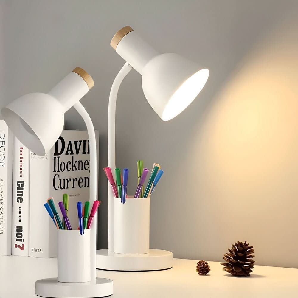 Strahlwächter – LED skrivebordslampe med penneholder til orden & stil