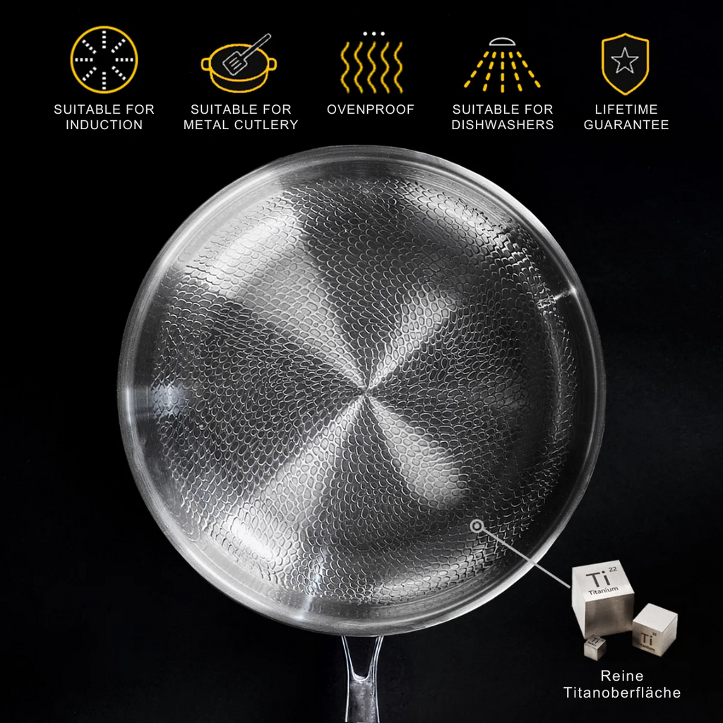 NovaTi Non-Coating Stegepande med Titanium Inderside Nonstick