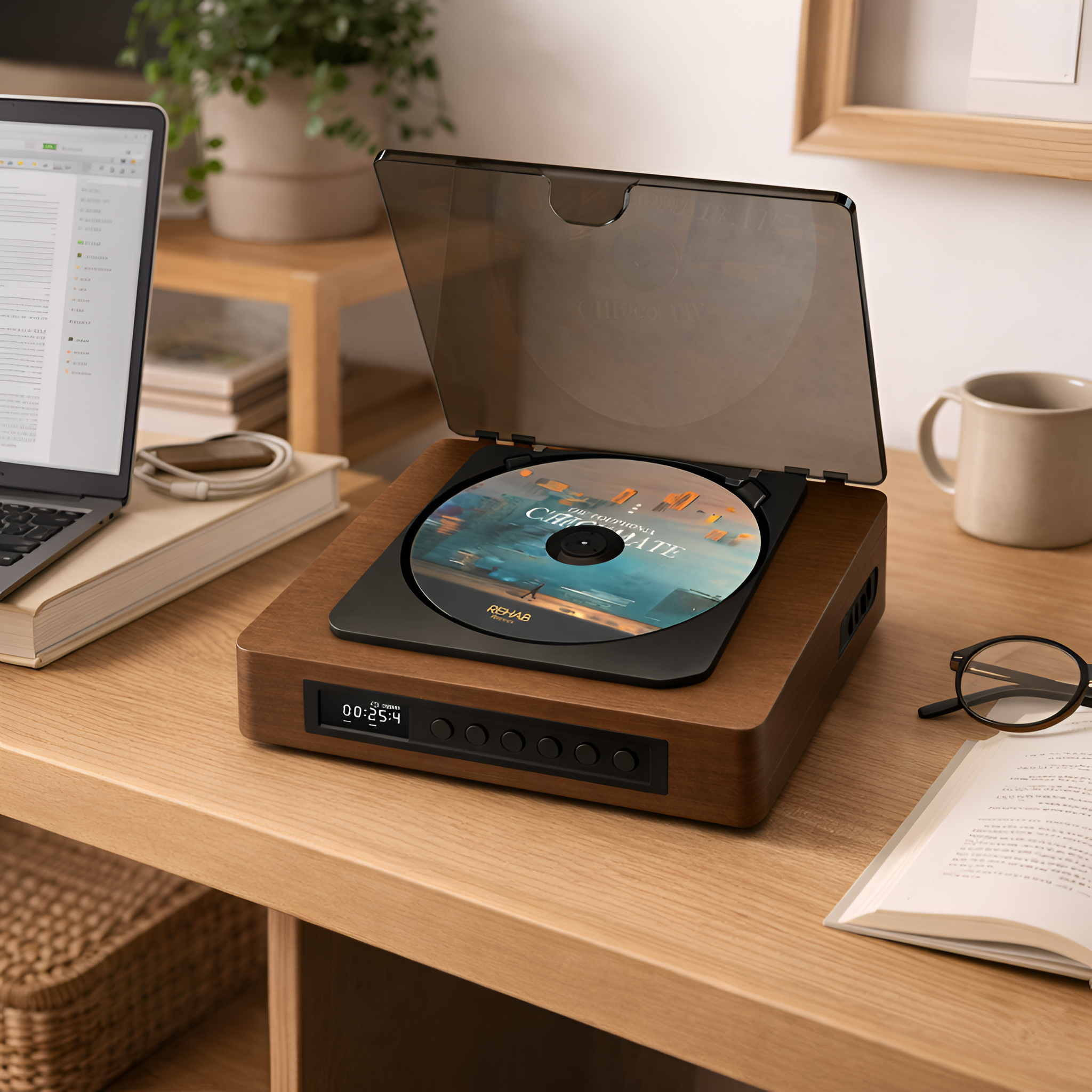 Erna - Retro CD afspiller Bluetooth bærbar