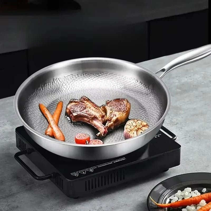 Titanhamret non-stick stegepande til induktionskogeplader og hverdagsmadlavning