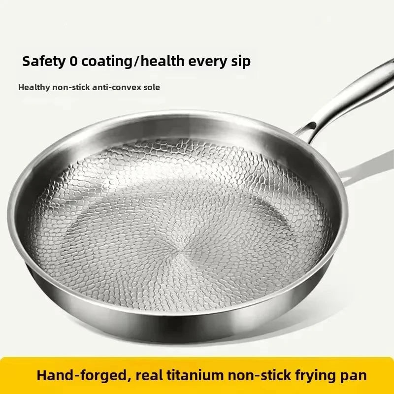 Titanhamret non-stick stegepande til induktionskogeplader og hverdagsmadlavning
