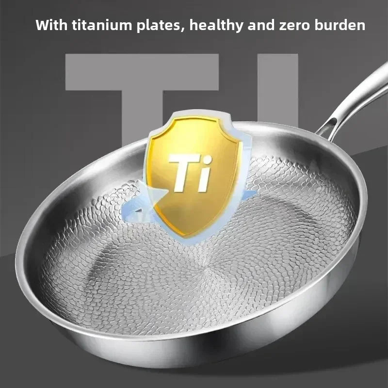 Titanhamret non-stick stegepande til induktionskogeplader og hverdagsmadlavning