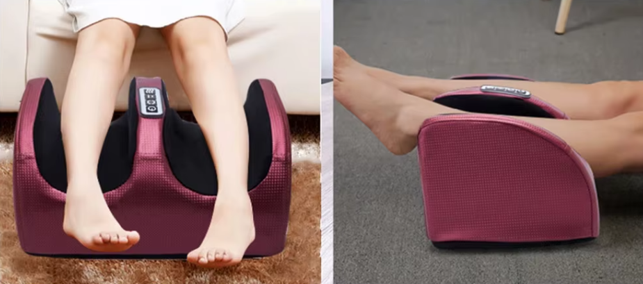 Fodmassageapparat med opvarmet æltning og shiatsu for hurtig lindring