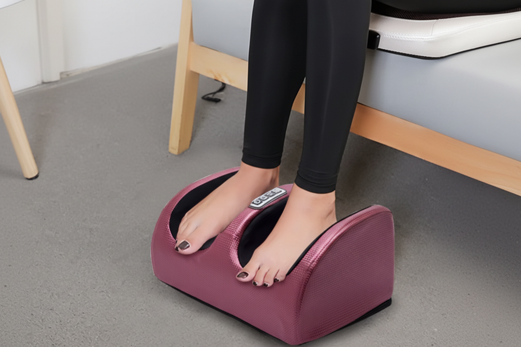 Fodmassageapparat med opvarmet æltning og shiatsu for hurtig lindring