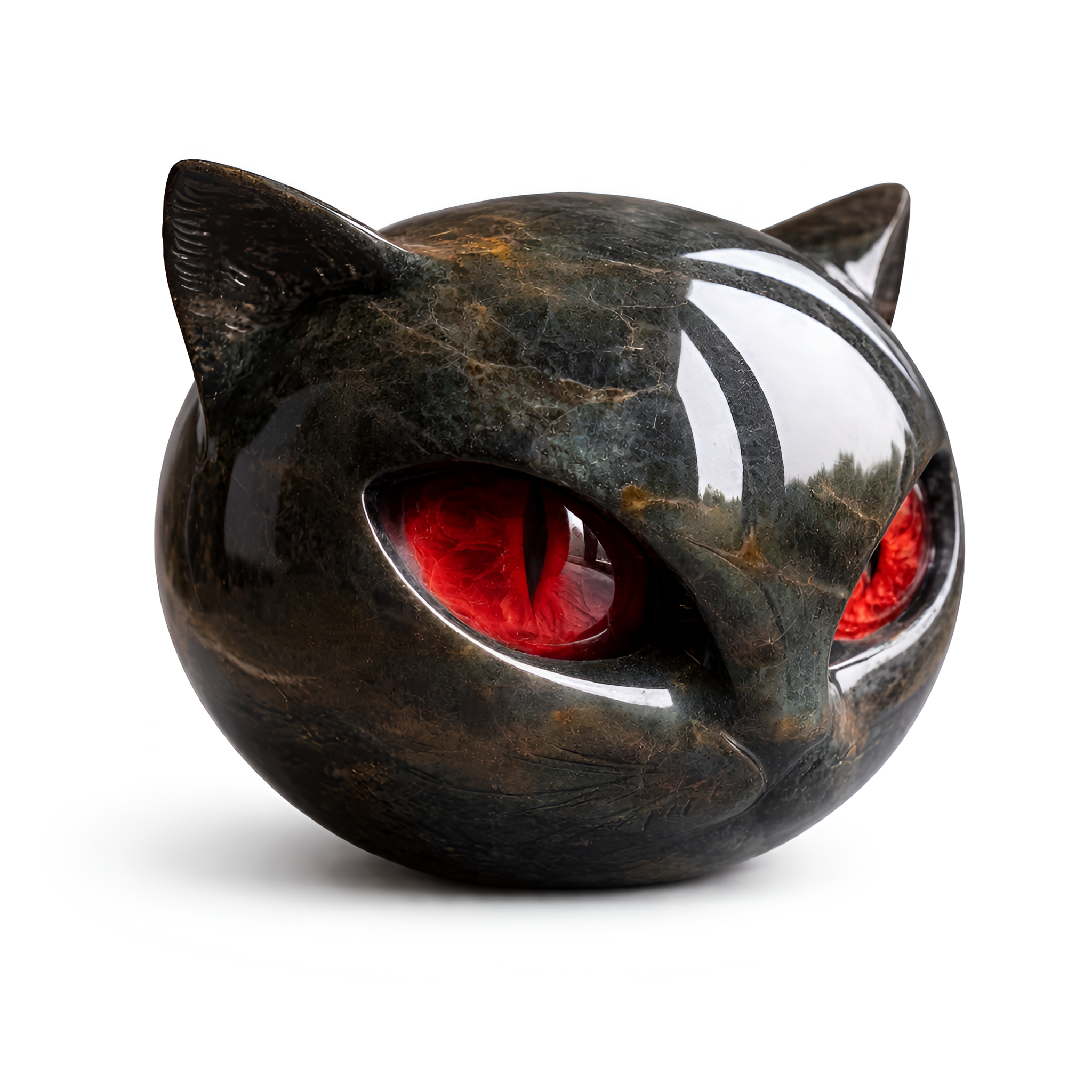 Edris - Sort Kat Figur i Resin Dekorativ Skulptur