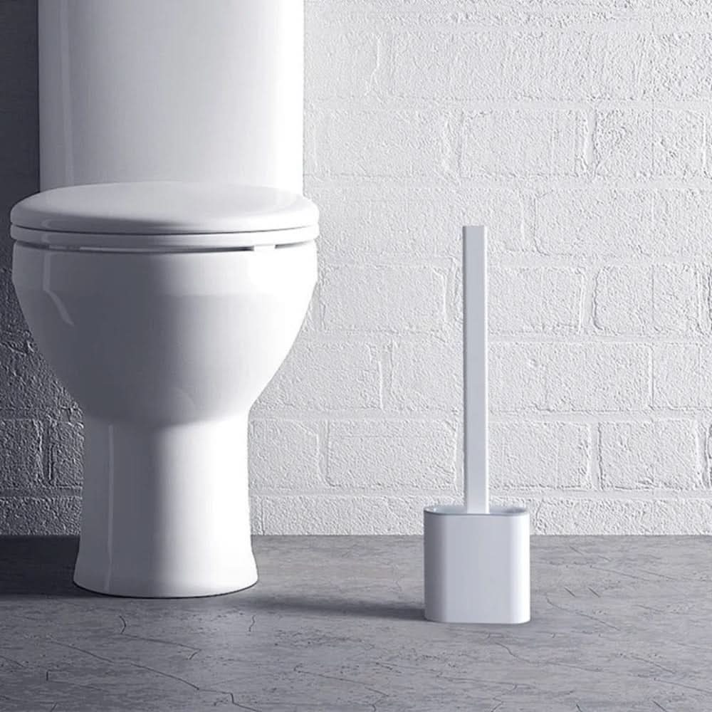 Hygiejnisk Silikone Toiletbørste med Vægholder