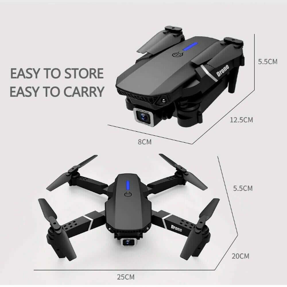 Med Kamera Sort 4K Professionelt HD Kamera WIFI FPV RC Quadcopter Sammenklappelig Helikopter