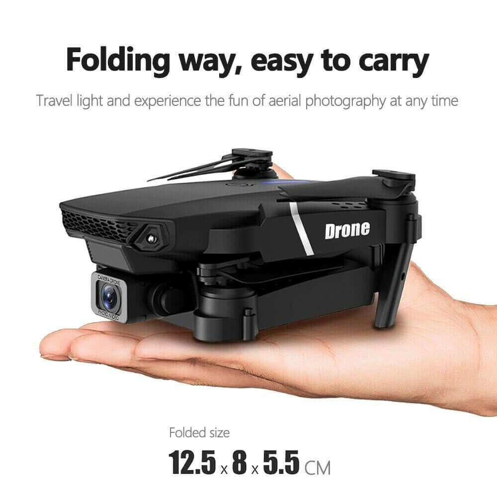 Med Kamera Sort 4K Professionelt HD Kamera WIFI FPV RC Quadcopter Sammenklappelig Helikopter