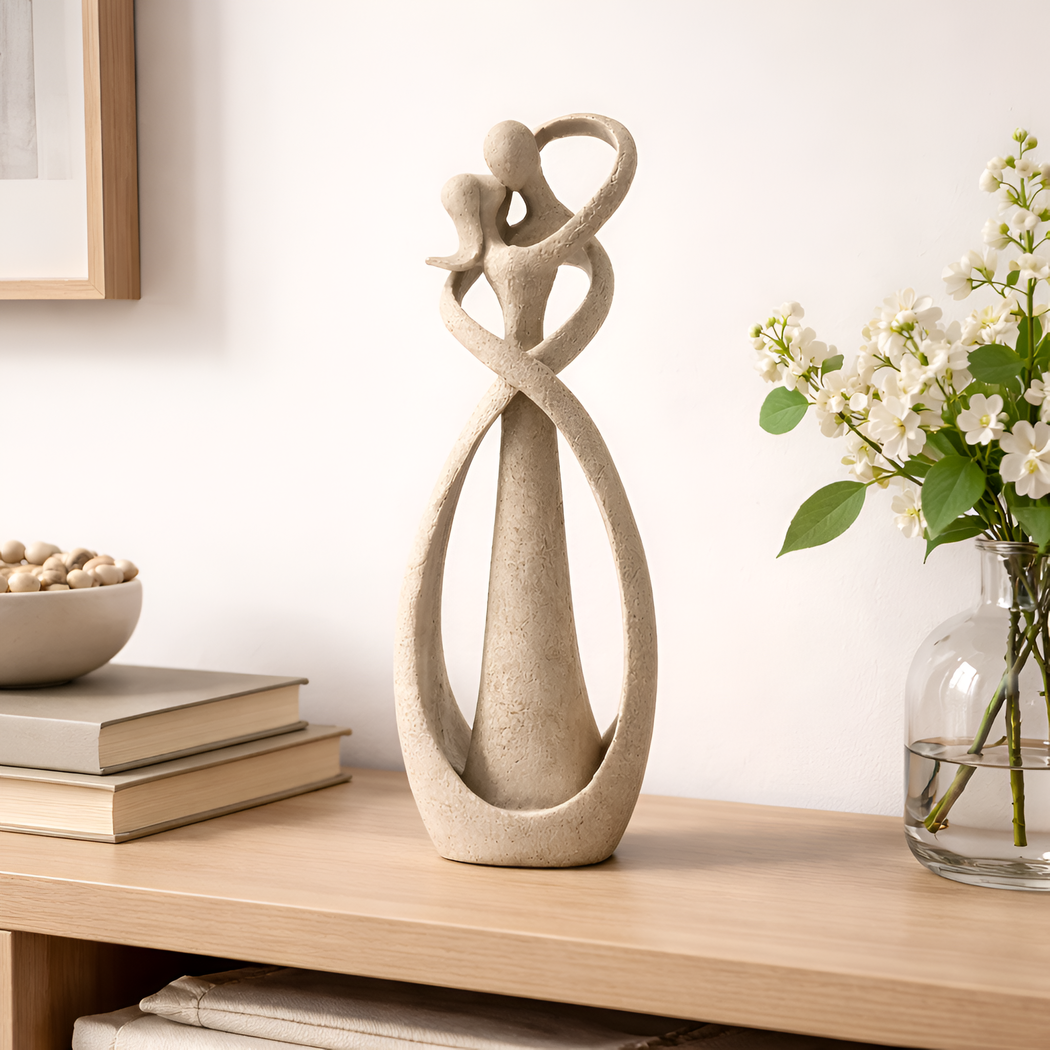 Cosimo - Abstrakt kyssepar statue dekoration