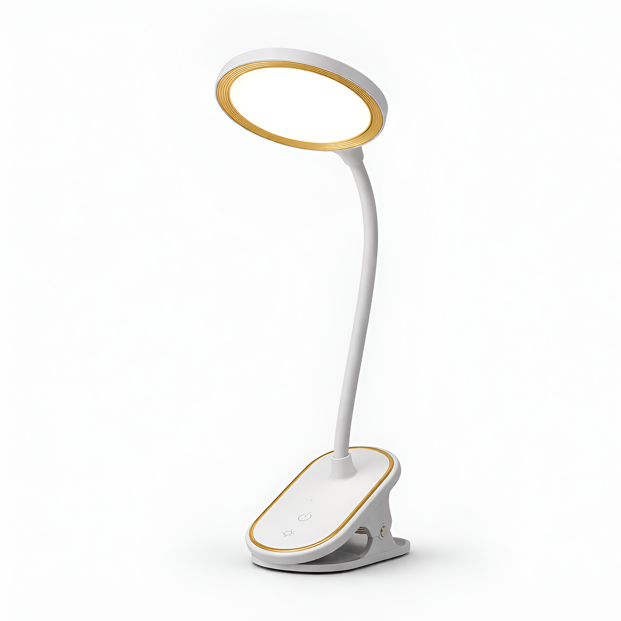 Zephiel - USB Genopladelig Bordlampe med Klemme og Touch Dæmpning