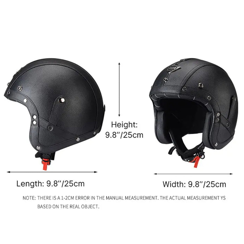 MotoJet Vintage Chopper Hjelm Med DOT Og ECE Certificering