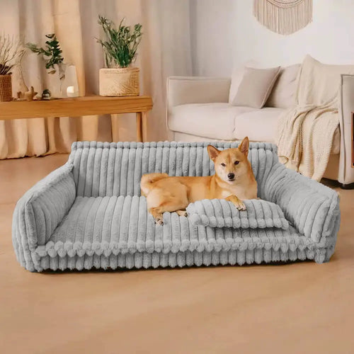 Ortopædisk Hundesofa med Fløjl – Behagelig Hvilebed for Hunde